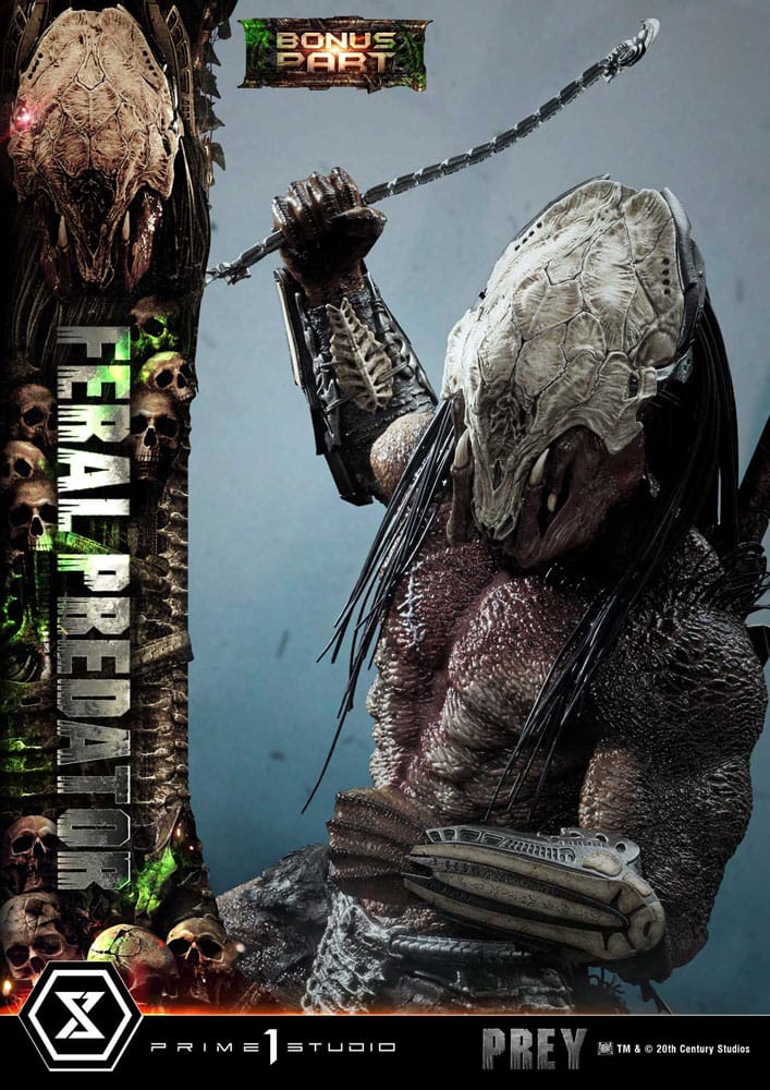 Prey (Movie) statuette Museum Masterline Series 1/3 Feral Predator Deluxe Bonus Version 89 cm