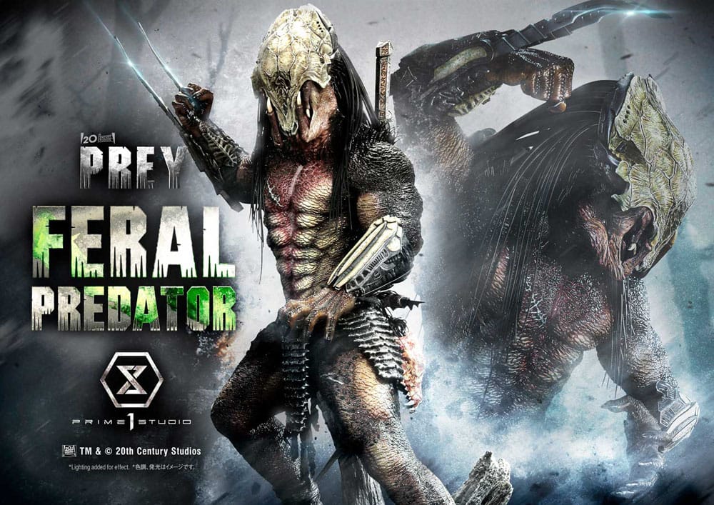 Prey (Movie) statuette Museum Masterline Series 1/3 Feral Predator Deluxe Bonus Version 89 cm