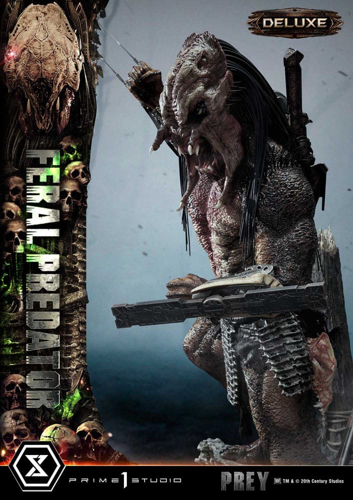 Prey (Movie) statuette Museum Masterline Series 1/3 Feral Predator Deluxe Bonus Version 89 cm