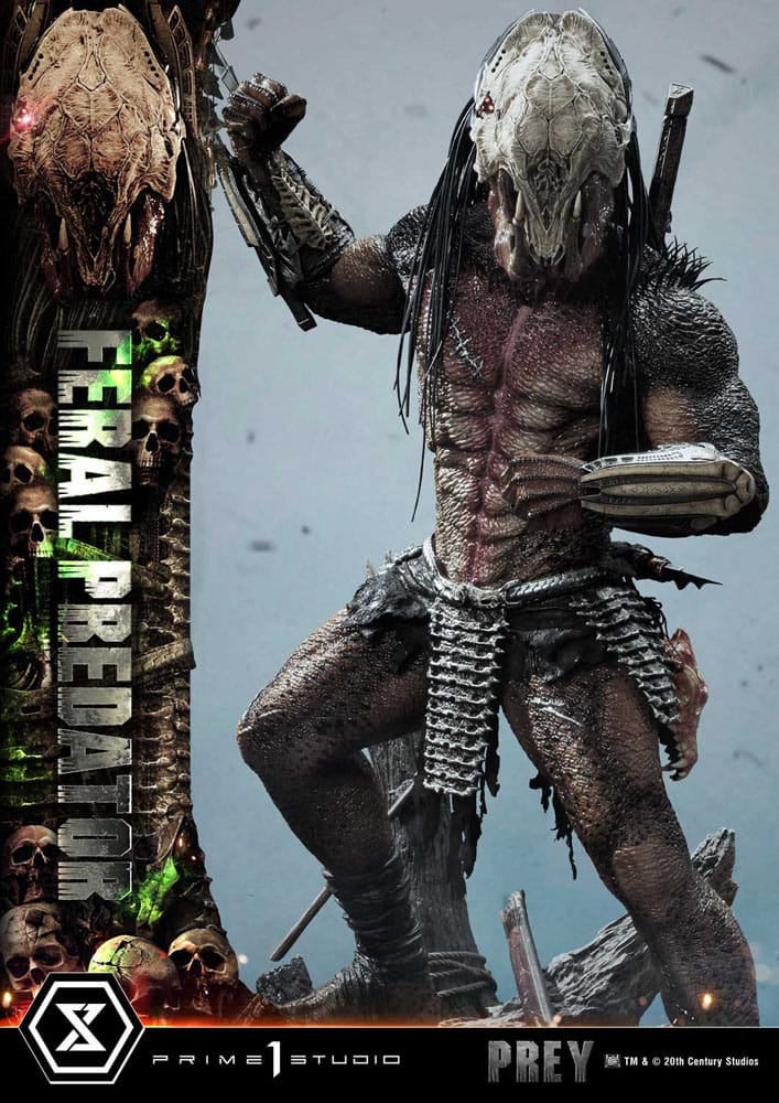 Prey (Movie) statuette Museum Masterline Series 1/3 Feral Predator Deluxe Bonus Version 89 cm