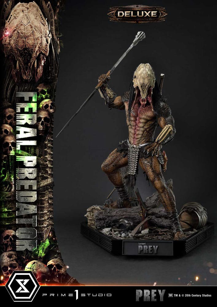 Prey (Movie) statuette Museum Masterline Series 1/3 Feral Predator Deluxe Bonus Version 89 cm
