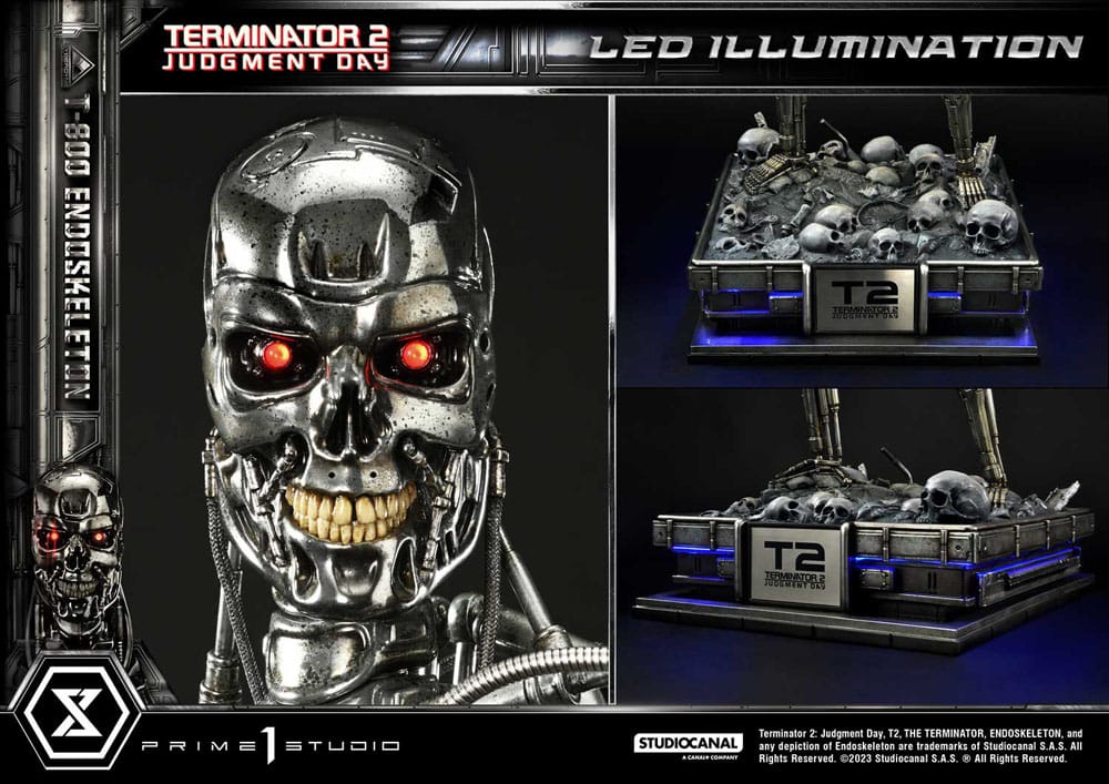 Terminator 2 statuette Museum Masterline Series 1/3 Judgment Day T800 Endoskeleton Deluxe Version 74 cm