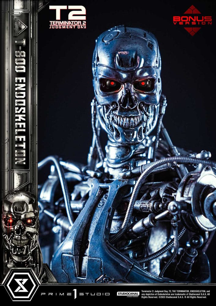 Terminator 2 statuette Museum Masterline Series 1/3 Judgment Day T800 Endoskeleton Deluxe Bonus Version 74 cm