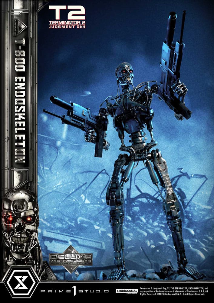 Terminator 2 statuette Museum Masterline Series 1/3 Judgment Day T800 Endoskeleton Deluxe Bonus Version 74 cm