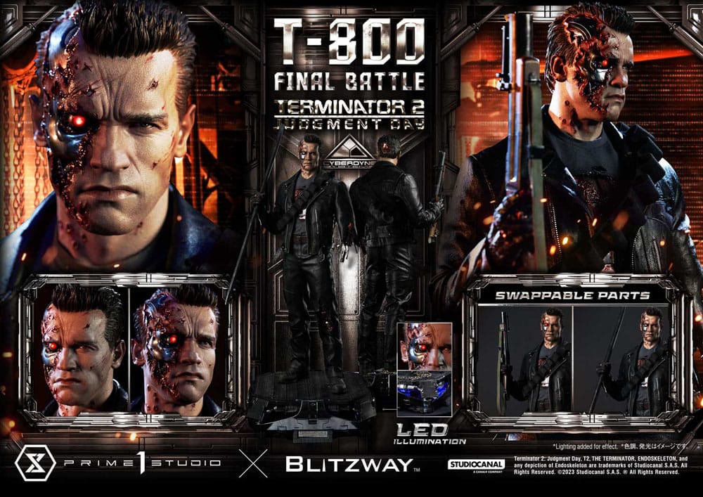 Terminator 2 statuette Museum Masterline Series 1/3 T-800 Final Battle Regular Version 75 cm