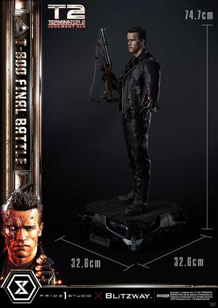 Terminator 2 statuette Museum Masterline Series 1/3 T-800 Final Battle Regular Version 75 cm