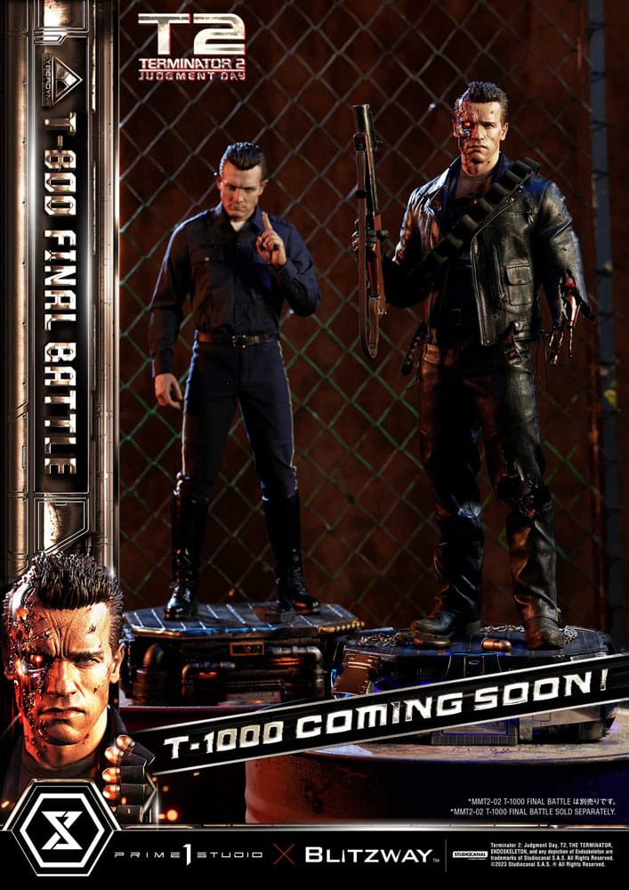 Terminator 2 statuette Museum Masterline Series 1/3 T-800 Final Battle Regular Version 75 cm