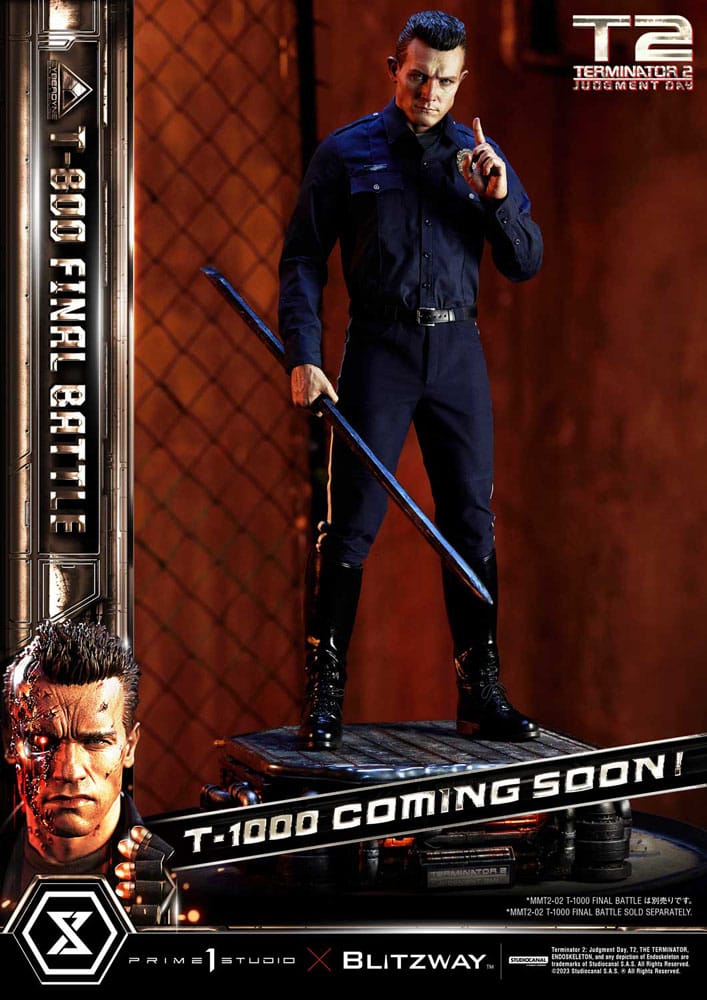 Terminator 2 statuette Museum Masterline Series 1/3 T-800 Final Battle Regular Version 75 cm