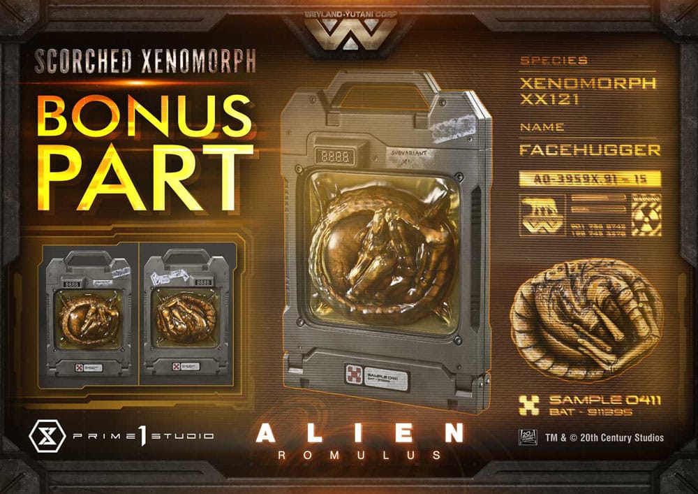 Alien: Romulus statuette Museum Masterline XL 1/3 Scorched Xenomorph Deluxe Bonus Version 98 cm