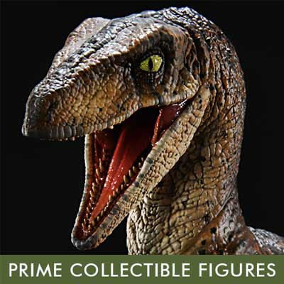 Jurassic Park statuette Prime Collectibles 1/10 Velociraptor Jump 21 cm