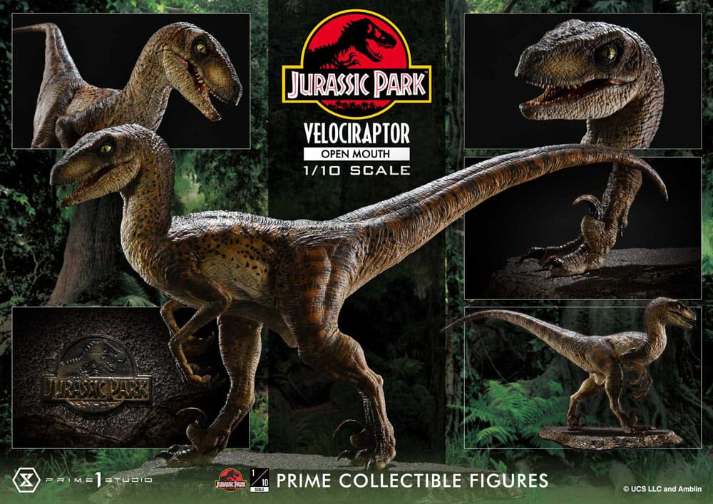 Jurassic Park statuette Prime Collectibles 1/10 Velociraptor Open Mouth 19 cm
