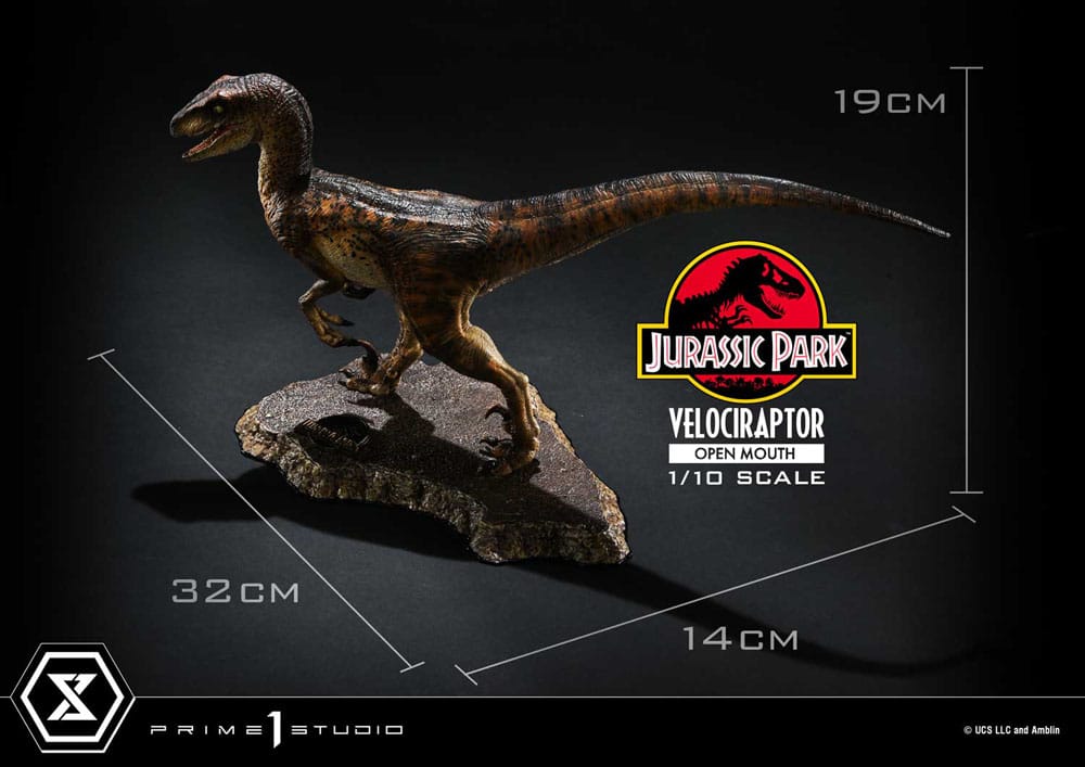 Jurassic Park statuette Prime Collectibles 1/10 Velociraptor Open Mouth 19 cm