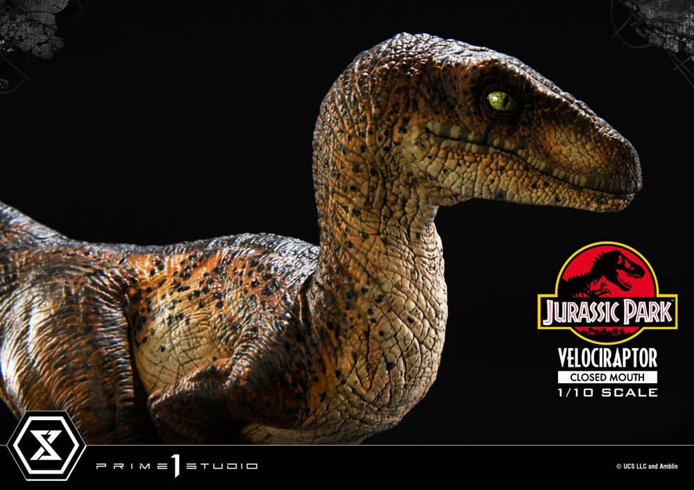 Jurassic Park statuette Prime Collectibles 1/10 Velociraptor Closed Mouth 19 cm