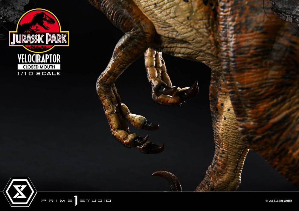 Jurassic Park statuette Prime Collectibles 1/10 Velociraptor Closed Mouth 19 cm