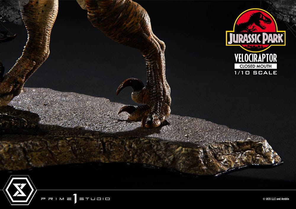 Jurassic Park statuette Prime Collectibles 1/10 Velociraptor Closed Mouth 19 cm