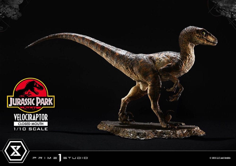 Jurassic Park statuette Prime Collectibles 1/10 Velociraptor Closed Mouth 19 cm