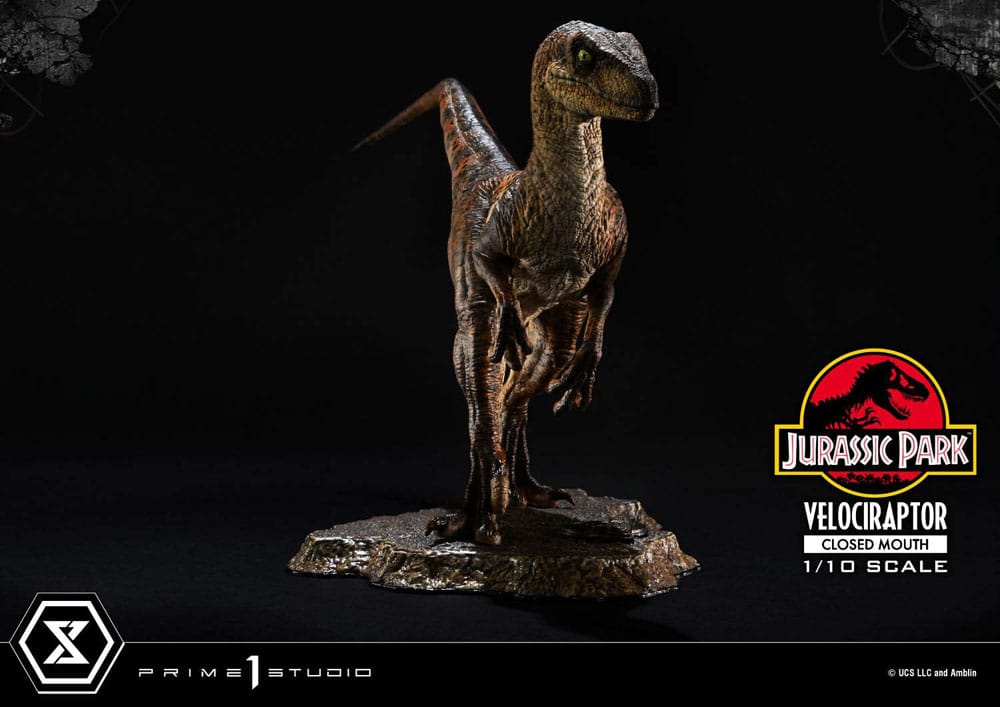Jurassic Park statuette Prime Collectibles 1/10 Velociraptor Closed Mouth 19 cm