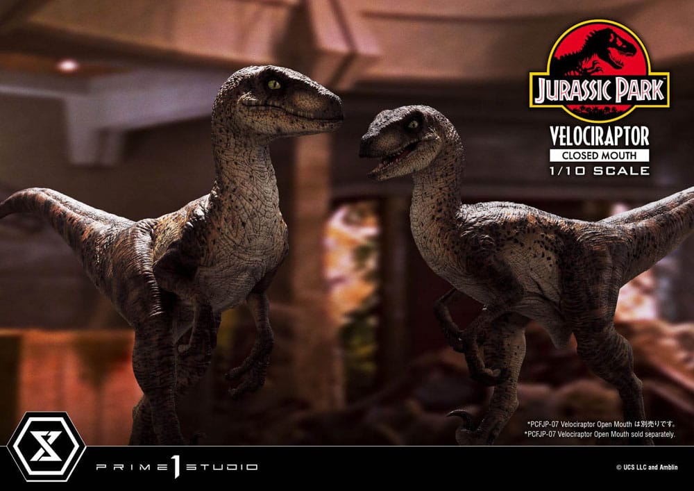 Jurassic Park statuette Prime Collectibles 1/10 Velociraptor Closed Mouth 19 cm