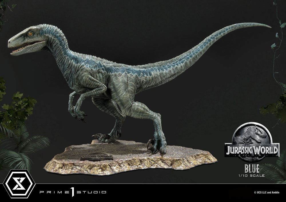 Jurassic World: Fallen Kingdom statuette Prime Collectibles 1/10 Blue (Open Mouth Version) 17 cm