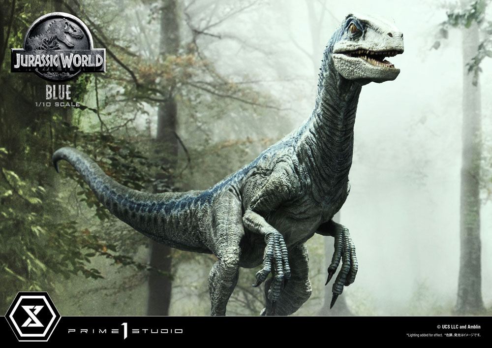 Jurassic World: Fallen Kingdom statuette Prime Collectibles 1/10 Blue (Open Mouth Version) 17 cm