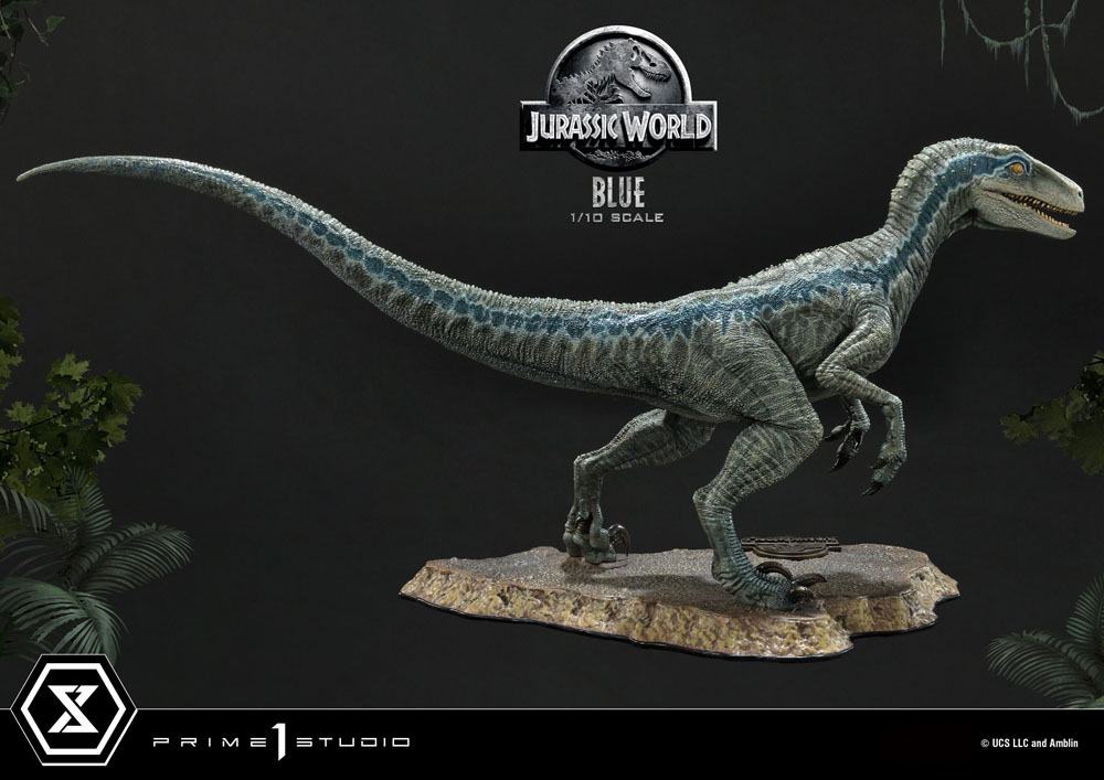Jurassic World: Fallen Kingdom statuette Prime Collectibles 1/10 Blue (Open Mouth Version) 17 cm