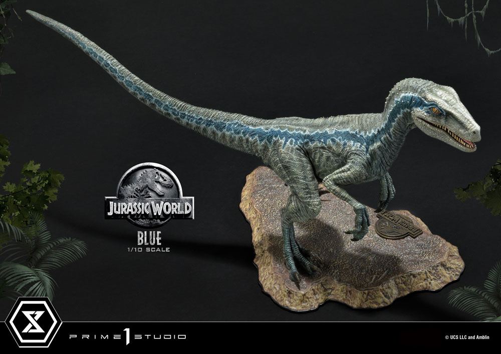 Jurassic World: Fallen Kingdom statuette Prime Collectibles 1/10 Blue (Open Mouth Version) 17 cm