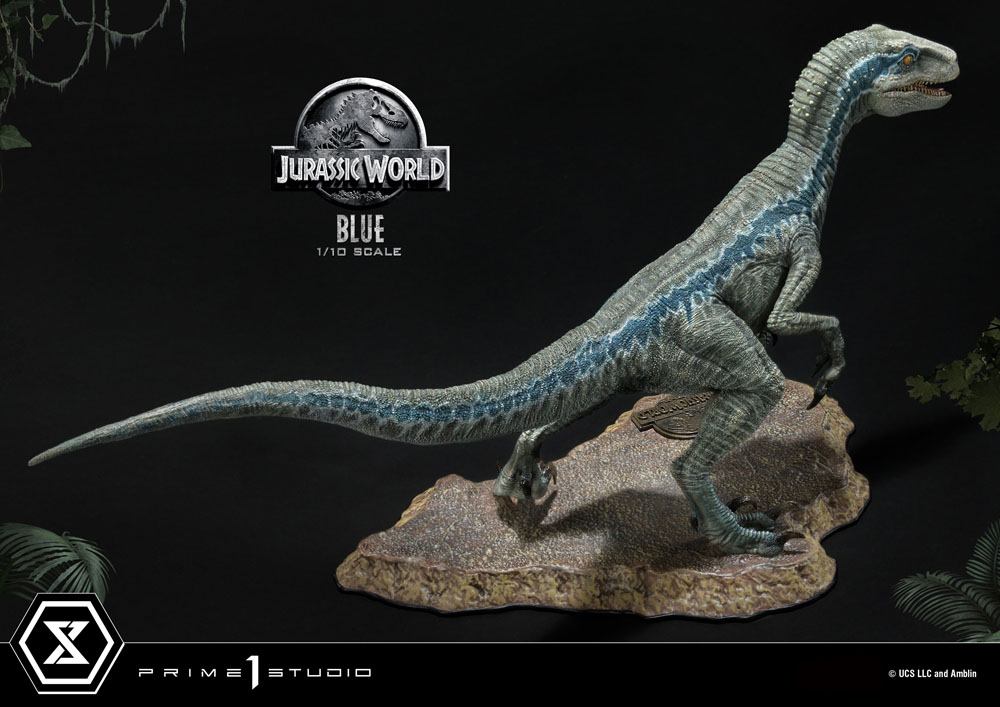 Jurassic World: Fallen Kingdom statuette Prime Collectibles 1/10 Blue (Open Mouth Version) 17 cm