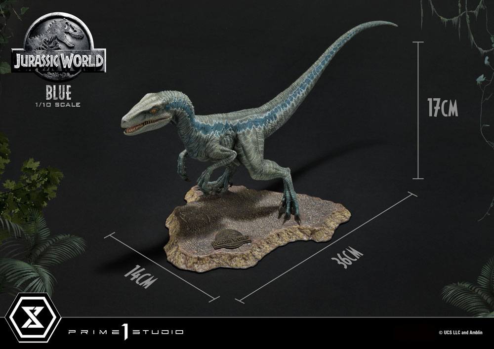 Jurassic World: Fallen Kingdom statuette Prime Collectibles 1/10 Blue (Open Mouth Version) 17 cm