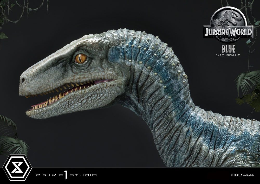 Jurassic World: Fallen Kingdom statuette Prime Collectibles 1/10 Blue (Open Mouth Version) 17 cm
