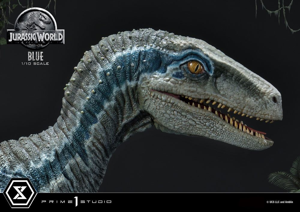 Jurassic World: Fallen Kingdom statuette Prime Collectibles 1/10 Blue (Open Mouth Version) 17 cm