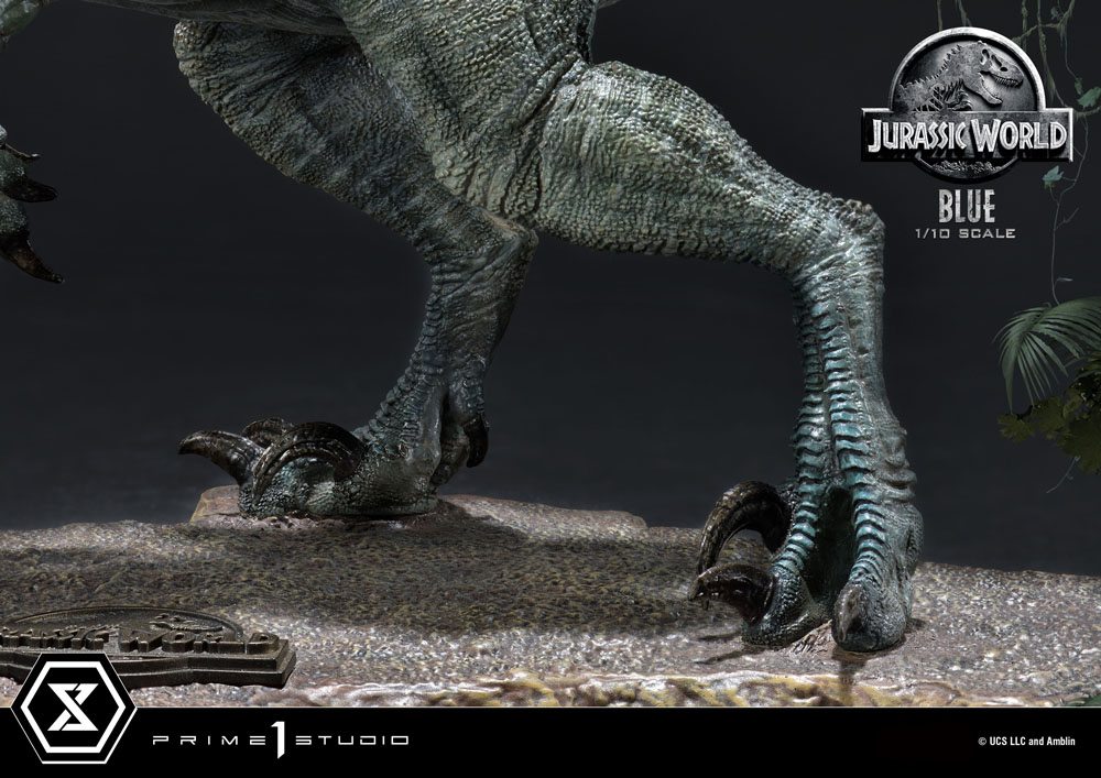 Jurassic World: Fallen Kingdom statuette Prime Collectibles 1/10 Blue (Open Mouth Version) 17 cm