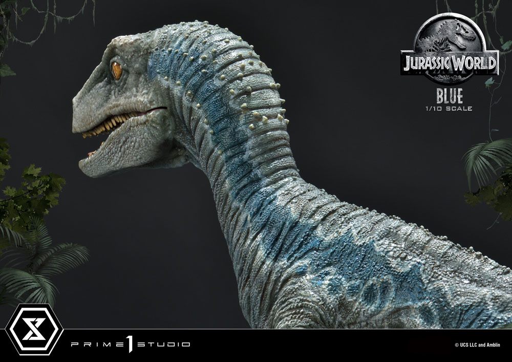 Jurassic World: Fallen Kingdom statuette Prime Collectibles 1/10 Blue (Open Mouth Version) 17 cm