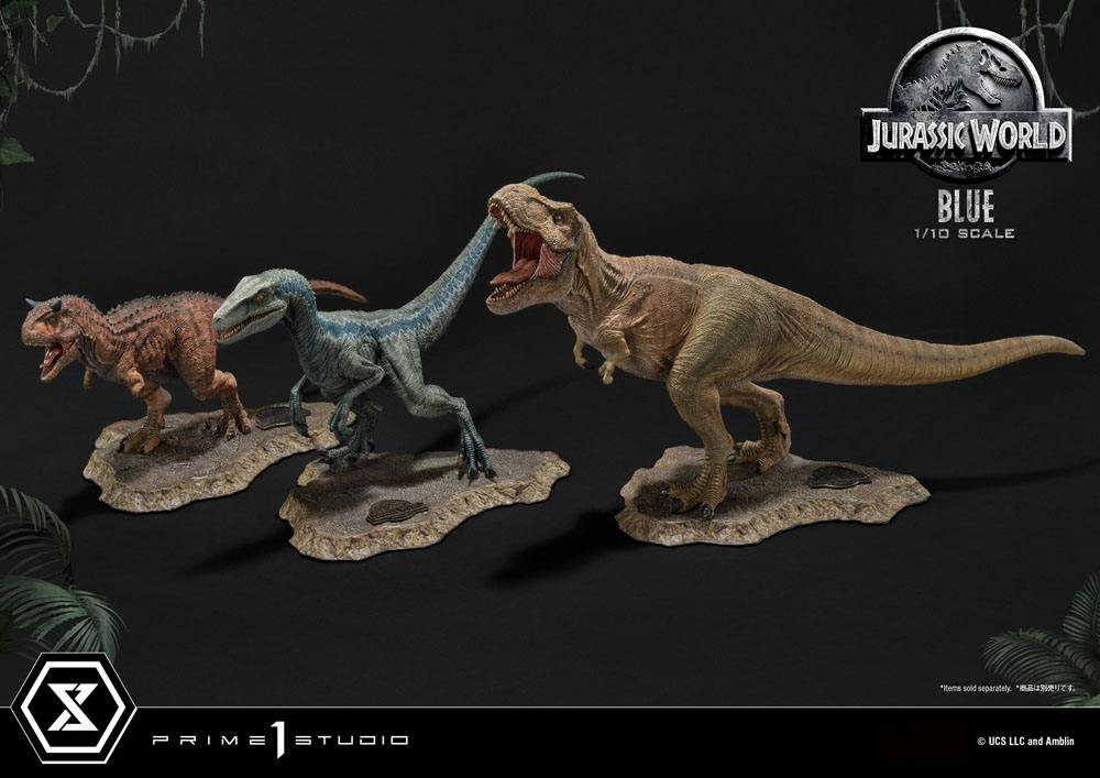 Jurassic World: Fallen Kingdom statuette Prime Collectibles 1/10 Blue (Open Mouth Version) 17 cm