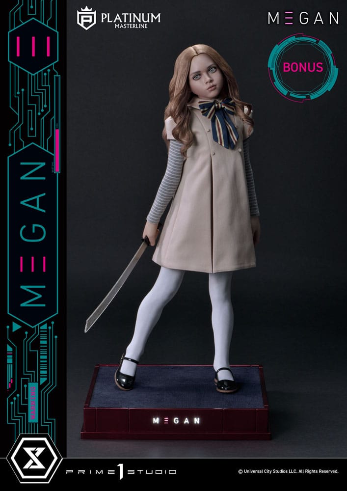 M3gan statuette Platimum Masterline Series 1/3 M3Gan Bonus Version 50 cm