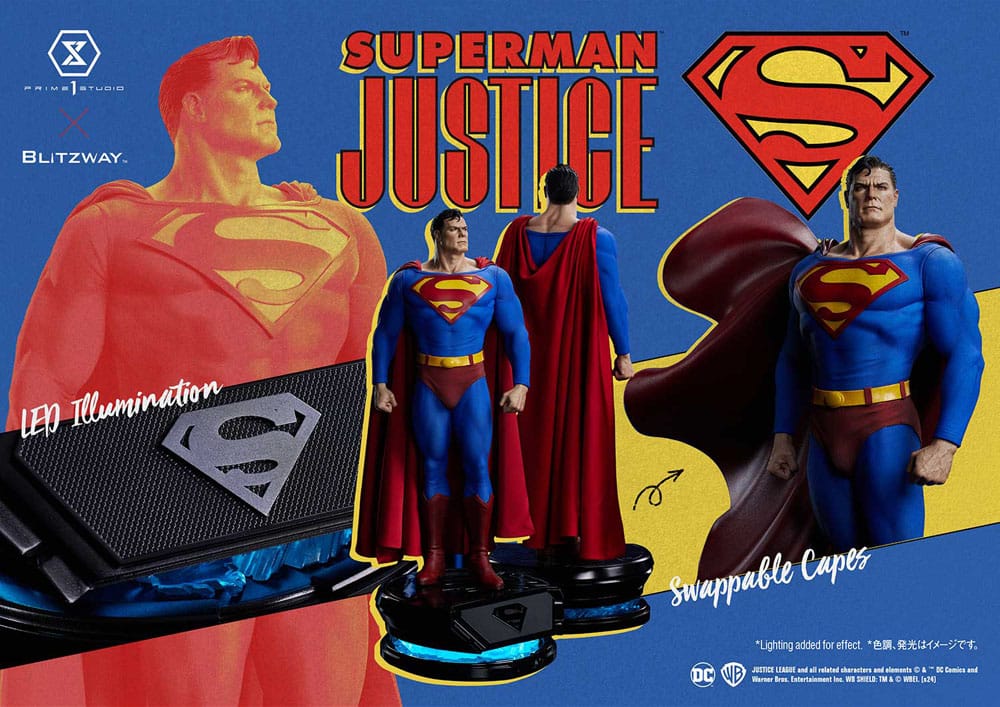 DC Comics statuette Premium Masterline Series 1/4 Superman Justice Comics 57 cm