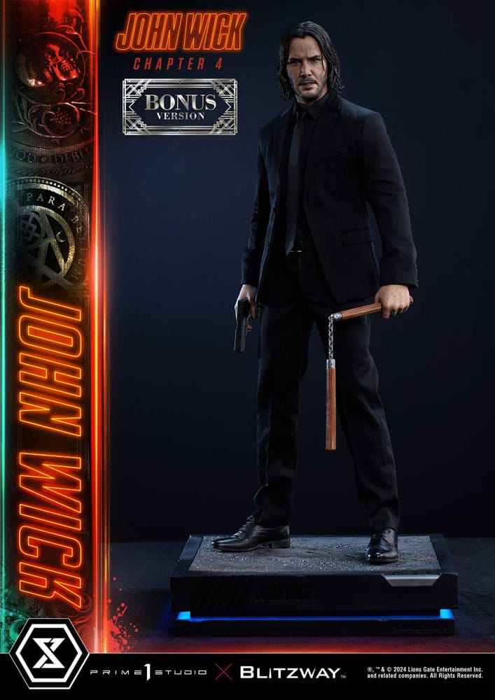 John Wick Chapter 4 statuette Ultimate Premium Masterline Series 1/4 John Wick Deluxe Bonus Version 54 cm