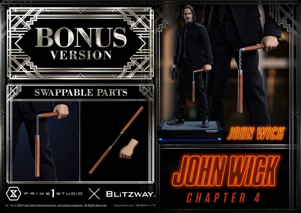 John Wick Chapter 4 statuette Ultimate Premium Masterline Series 1/4 John Wick Deluxe Bonus Version 54 cm