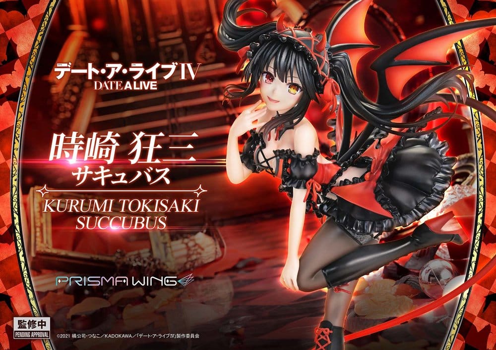 Date A Live Dead statuette PVC 1/7 Prisma Wing Kurumi Tokisaki succubus 25 cm