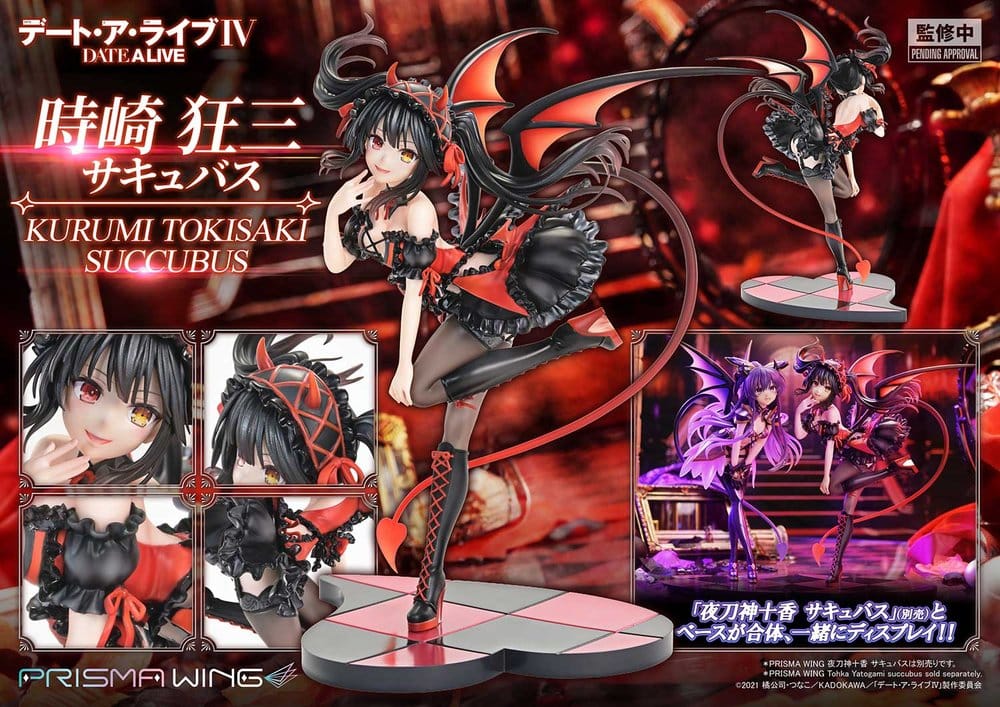 Date A Live Dead statuette PVC 1/7 Prisma Wing Kurumi Tokisaki succubus 25 cm
