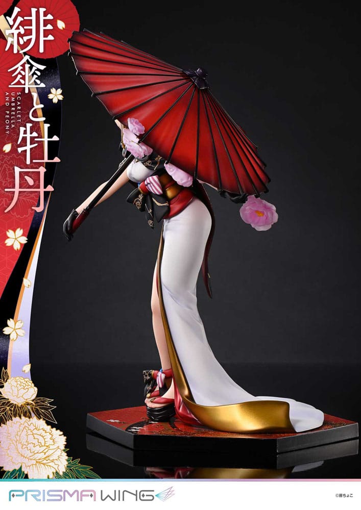 Original Illustration by Fuzichoco statuette PVC 1/7 Prisma Wing Scarlet Umbrella And Peony 28 cm