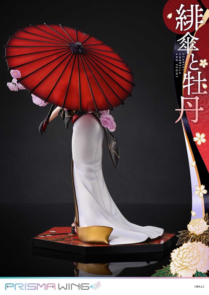 Original Illustration by Fuzichoco statuette PVC 1/7 Prisma Wing Scarlet Umbrella And Peony Deluxe Version 32 cm