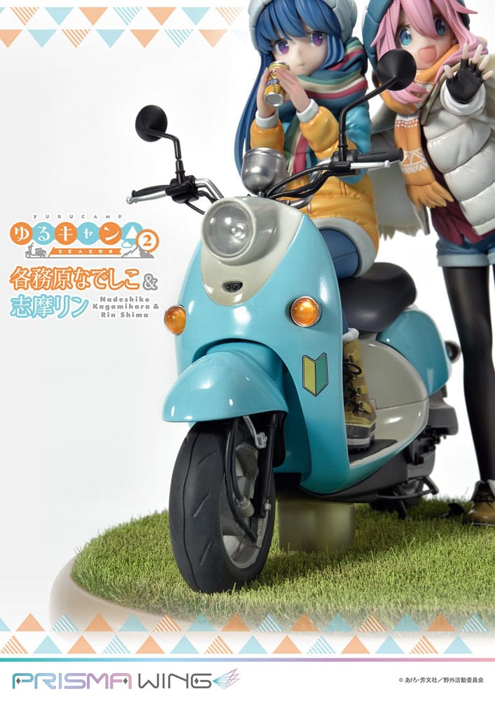 Laid-Back Camp statuette PVC 1/7 Prisma Wing Nadeshiko Kagamihara & Rin Shima 24 cm