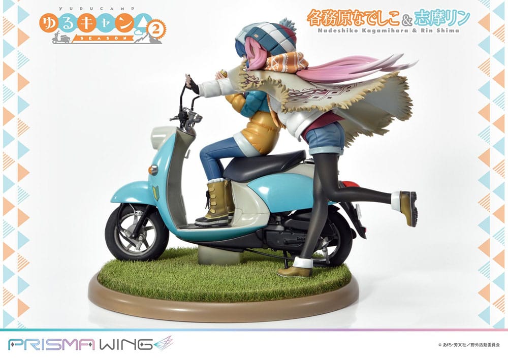 Laid-Back Camp statuette PVC 1/7 Prisma Wing Nadeshiko Kagamihara & Rin Shima 24 cm
