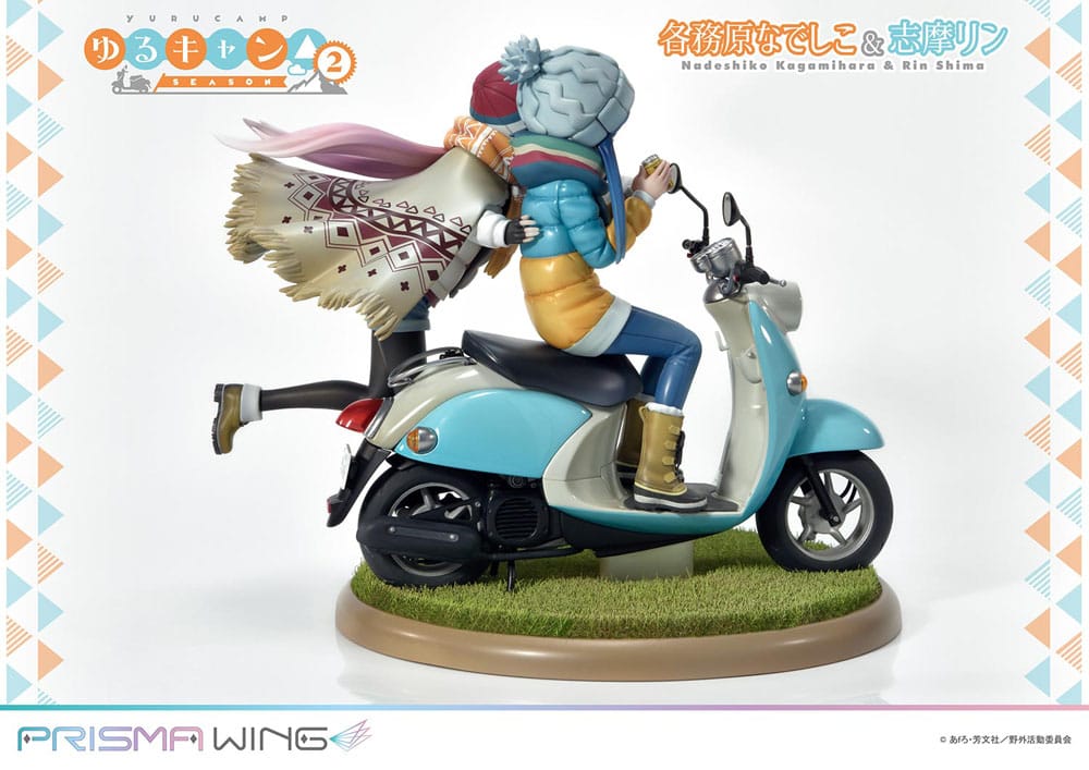 Laid-Back Camp statuette PVC 1/7 Prisma Wing Nadeshiko Kagamihara & Rin Shima 24 cm