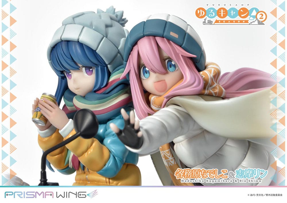 Laid-Back Camp statuette PVC 1/7 Prisma Wing Nadeshiko Kagamihara & Rin Shima 24 cm