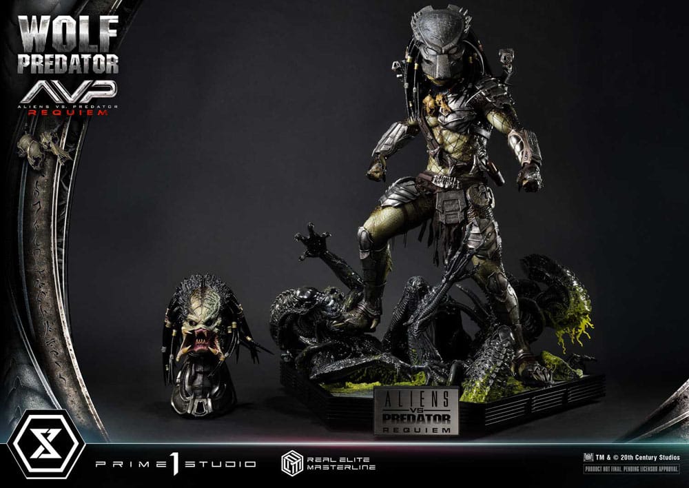 Alien vs. Predator statuette Real Elite Masterline Series 1/3 Requiem Wolf Predator 95 cm