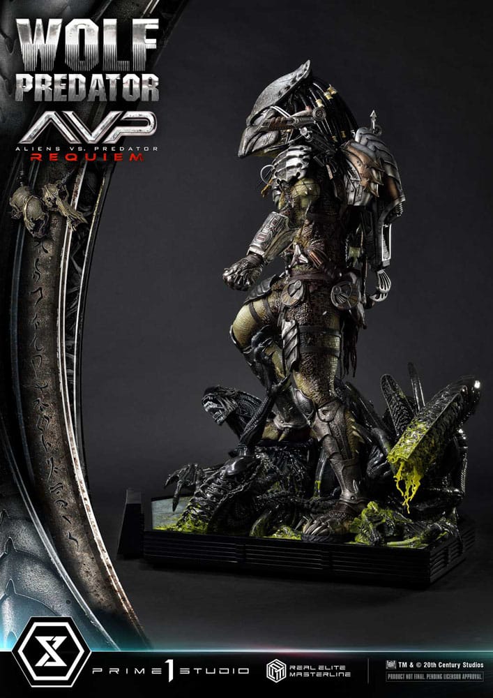 Alien vs. Predator statuette Real Elite Masterline Series 1/3 Requiem Wolf Predator 95 cm