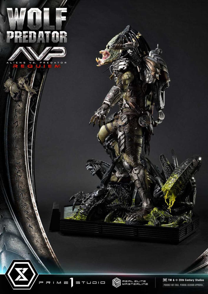 Alien vs. Predator statuette Real Elite Masterline Series 1/3 Requiem Wolf Predator 95 cm