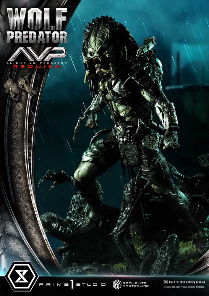 Alien vs. Predator statuette Real Elite Masterline Series 1/3 Requiem Wolf Predator 95 cm
