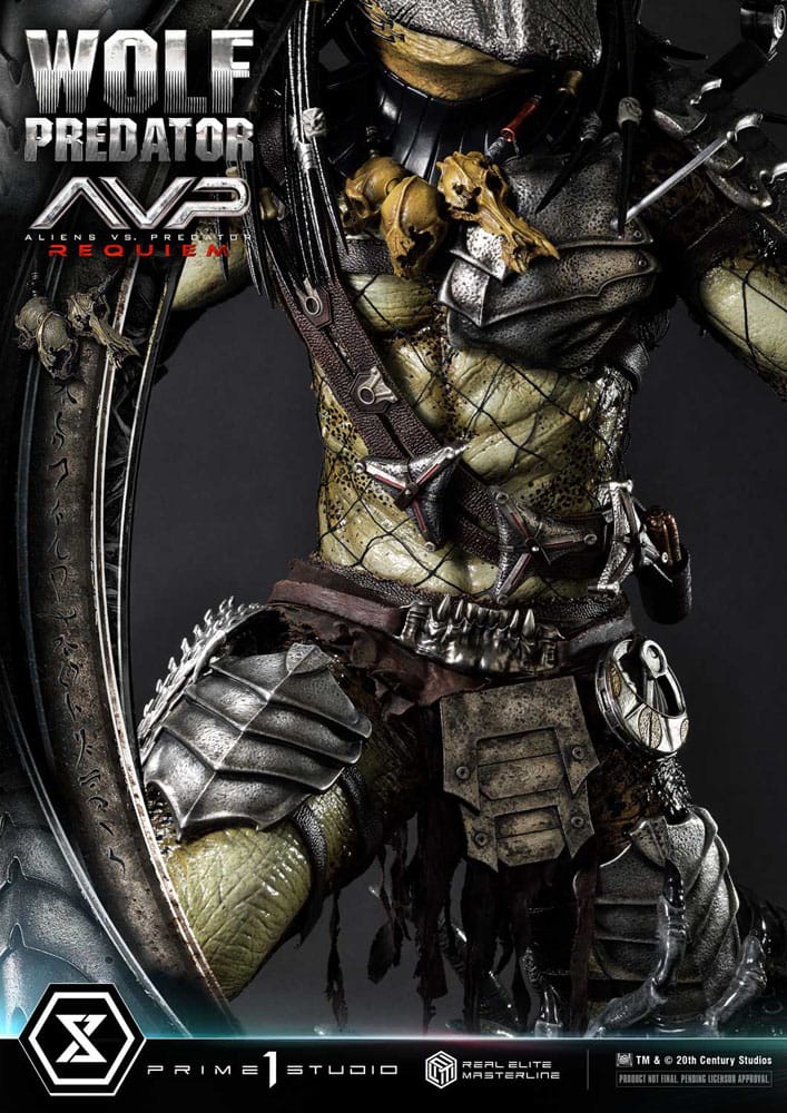 Alien vs. Predator statuette Real Elite Masterline Series 1/3 Requiem Wolf Predator 95 cm